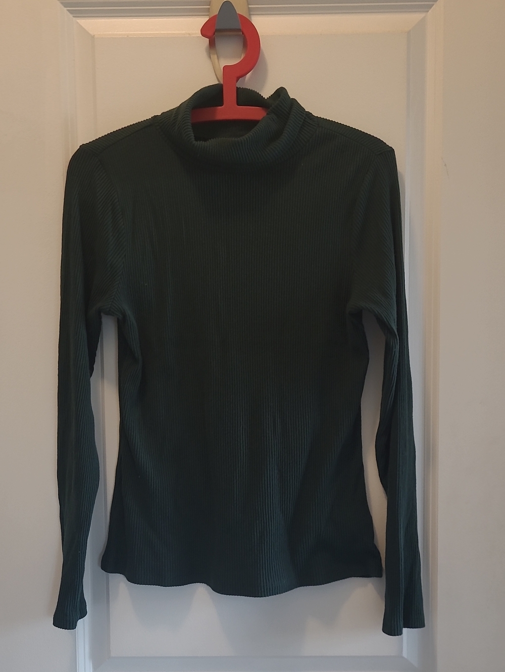 Old Navy Forest Green Ribbed Turtle Neck Long Sleeve Top